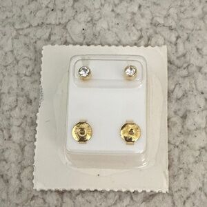 Gold and Silver Stud Earrings